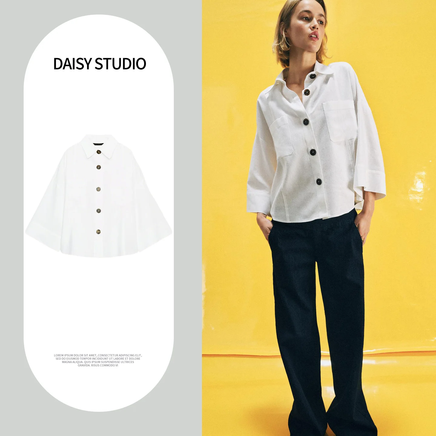 

Новая женская повседневная рубашка свободного кроя с широкими рукавами и отложным воротником на нескольких пуговицах, из полиэфирного волокна, коллекция Весна-Лето