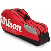 Portable Wilson Tennis Racket Bag 2 Large Compartments Holds Up To 6 Tennis Rackets With Independent Shoes Compartment