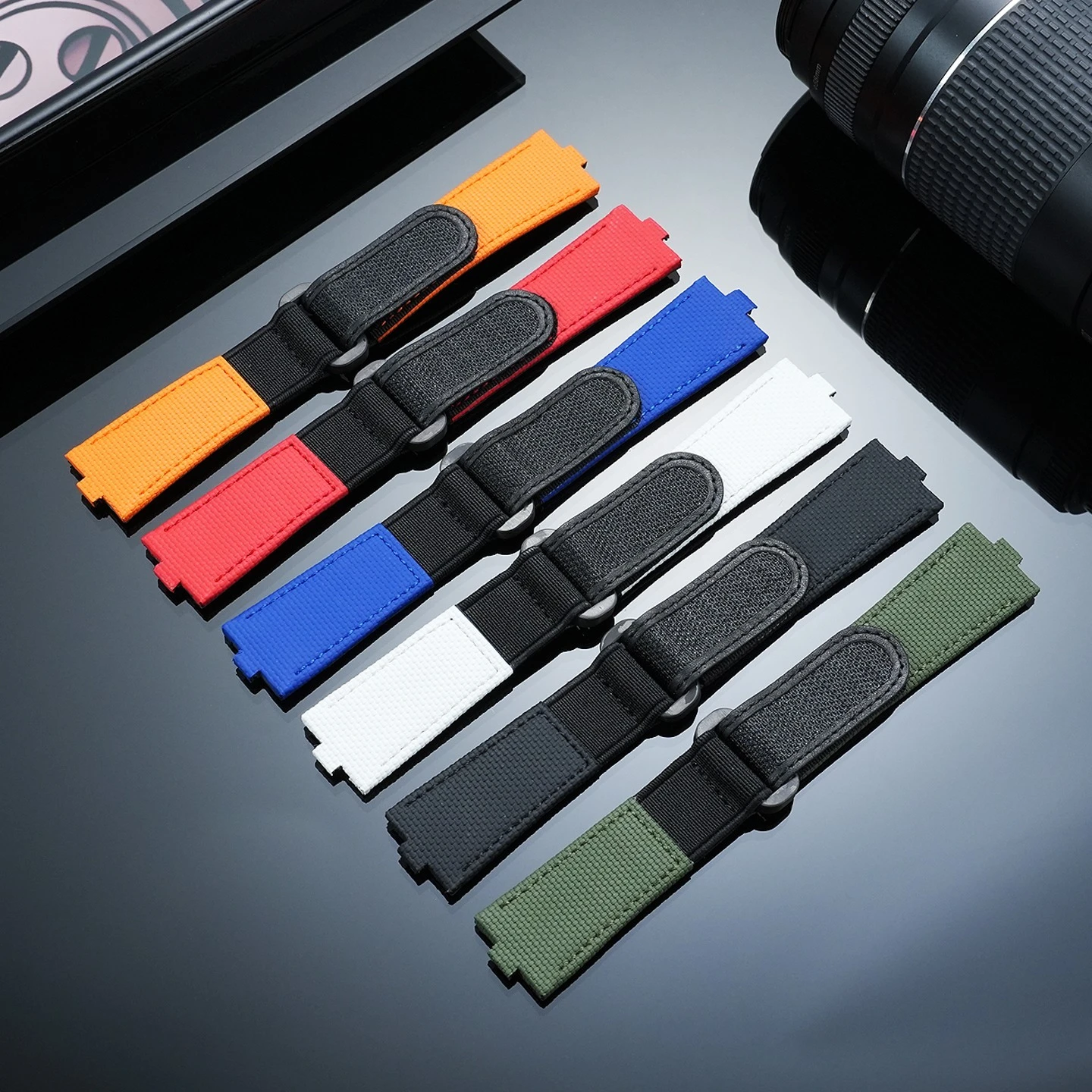 Customizable FKM watchband For Vacheron Constantin OVERSEAS series 4500V 5500V 7900 quick release fluorine rubber watch strap