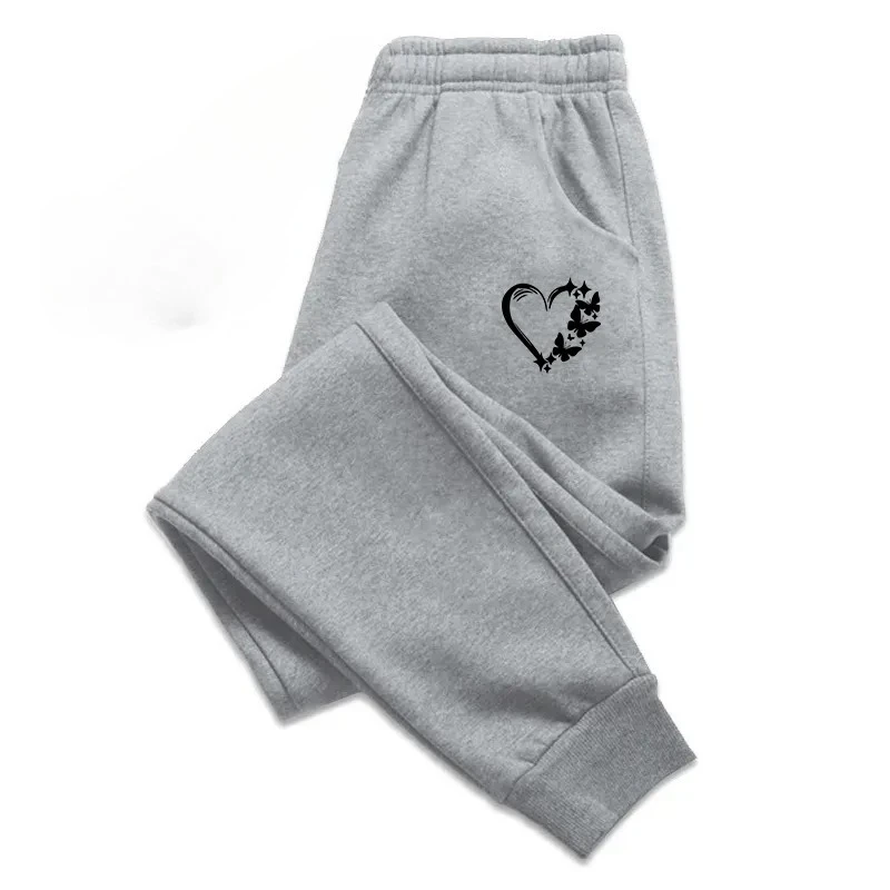 

Cilderen casual pants paired with butterfly print pants, men's and women's new autumn and winter pants, soft and comfortable