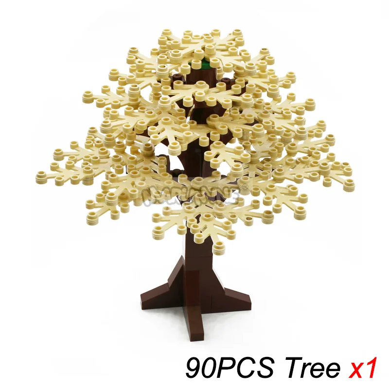 MARUMINE 90-teiliges Bausteine-Set Baum-Sets Konstruktions-MOC-Blöcke Pflanzen Natürliche Stadtansicht Park Dschungel Geschenk-Spielzeug für Kinder