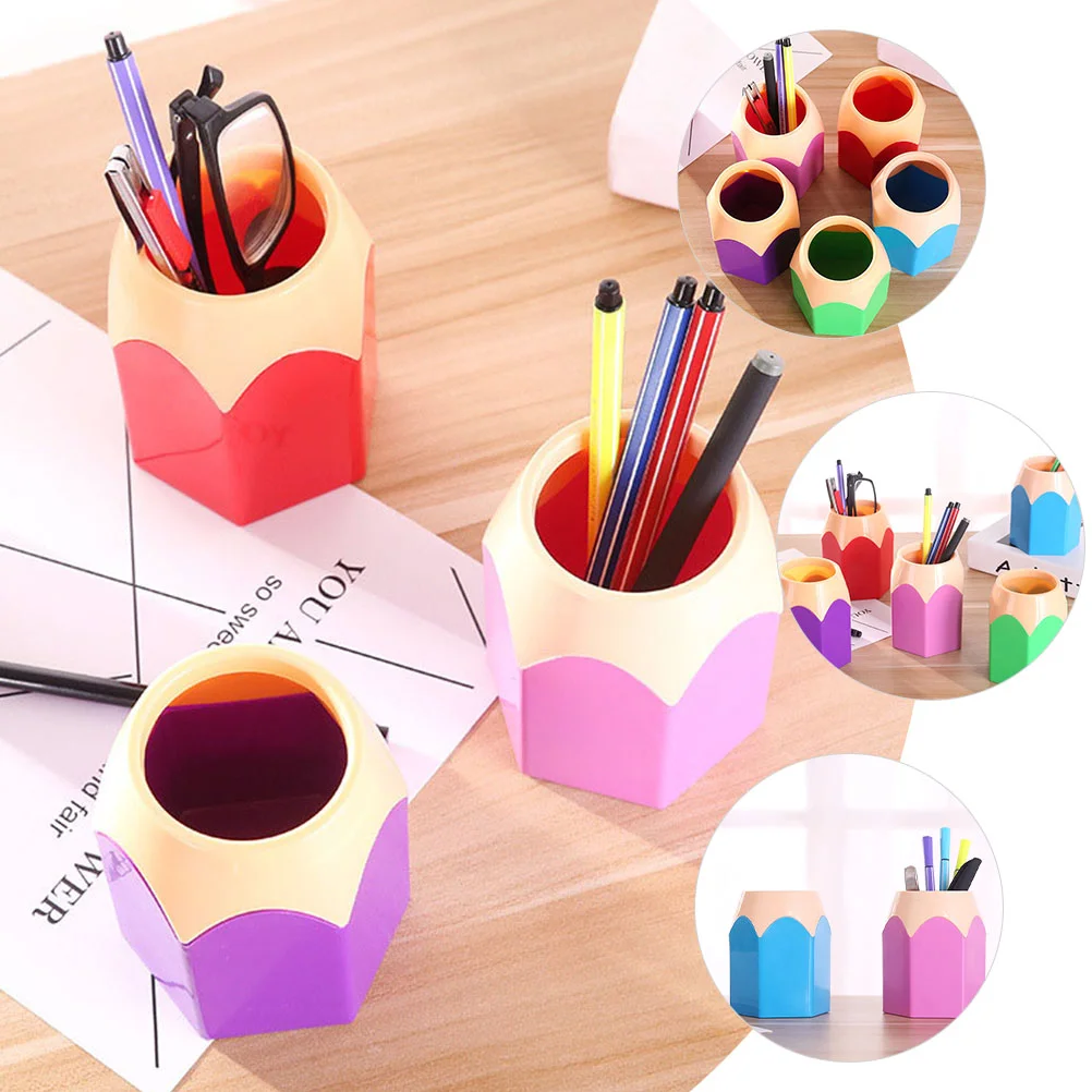 Student Stationery Desktop Storage Pen Holder Large for Brush Cute Containers
