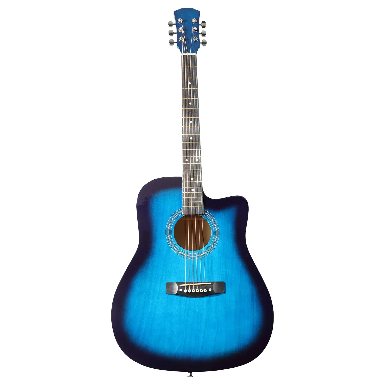 Size: 41 inches Type: Cutaway Body Type: Dreadnought Guitar Color: Blue Body Material: Basswood Back Material: Basswood Sides: B