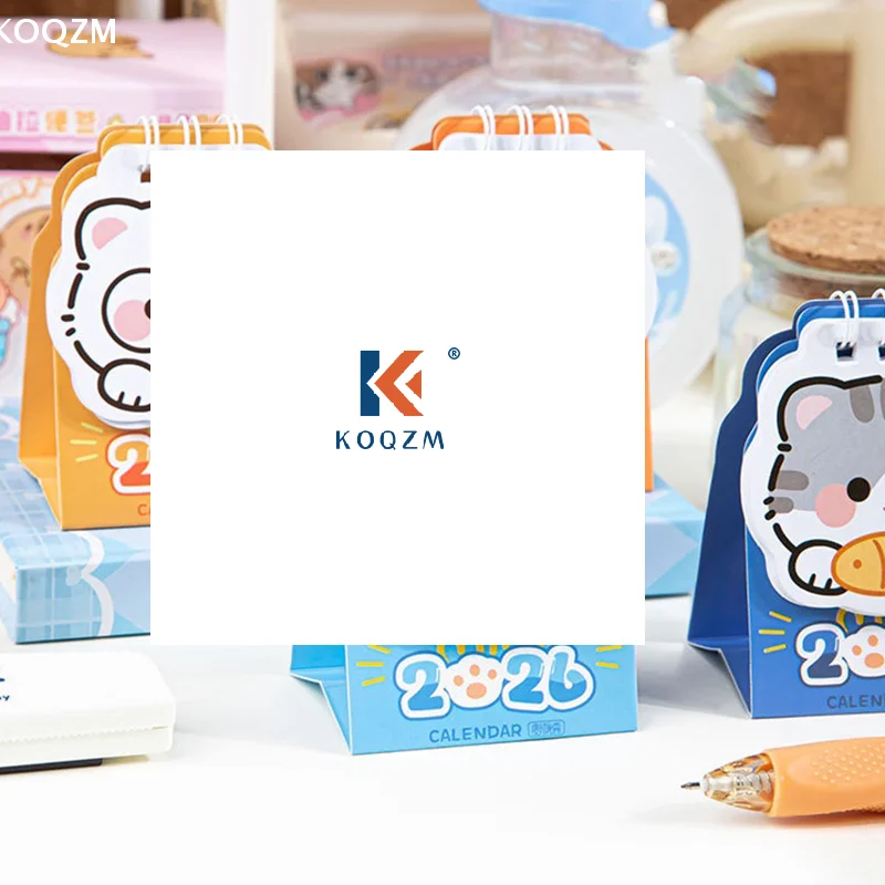 

4 шт. мини-календарь на 2026 портативный милый кот офисные школьные принадлежности календарь настольный календарь ежемесячный планировщик настольный декор запись подарки