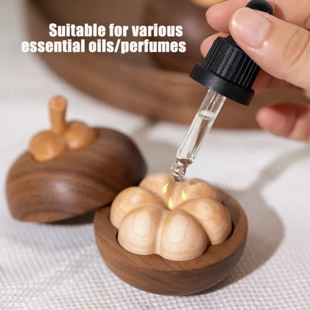 New Wooden Essential Oil Diffuser Long-lasting Floral Portable Wooden Diffuser Slowly Volatile Refreshing Sleep Wood Ornaments