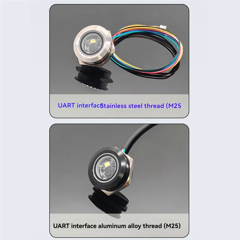 GM861-LED وحدة إضاءة ملء بيضاء 2D/1D USB/UART DC3.3V رمز الاستجابة السريعة ماسح الباركود الدائري الضميمة المعدنية