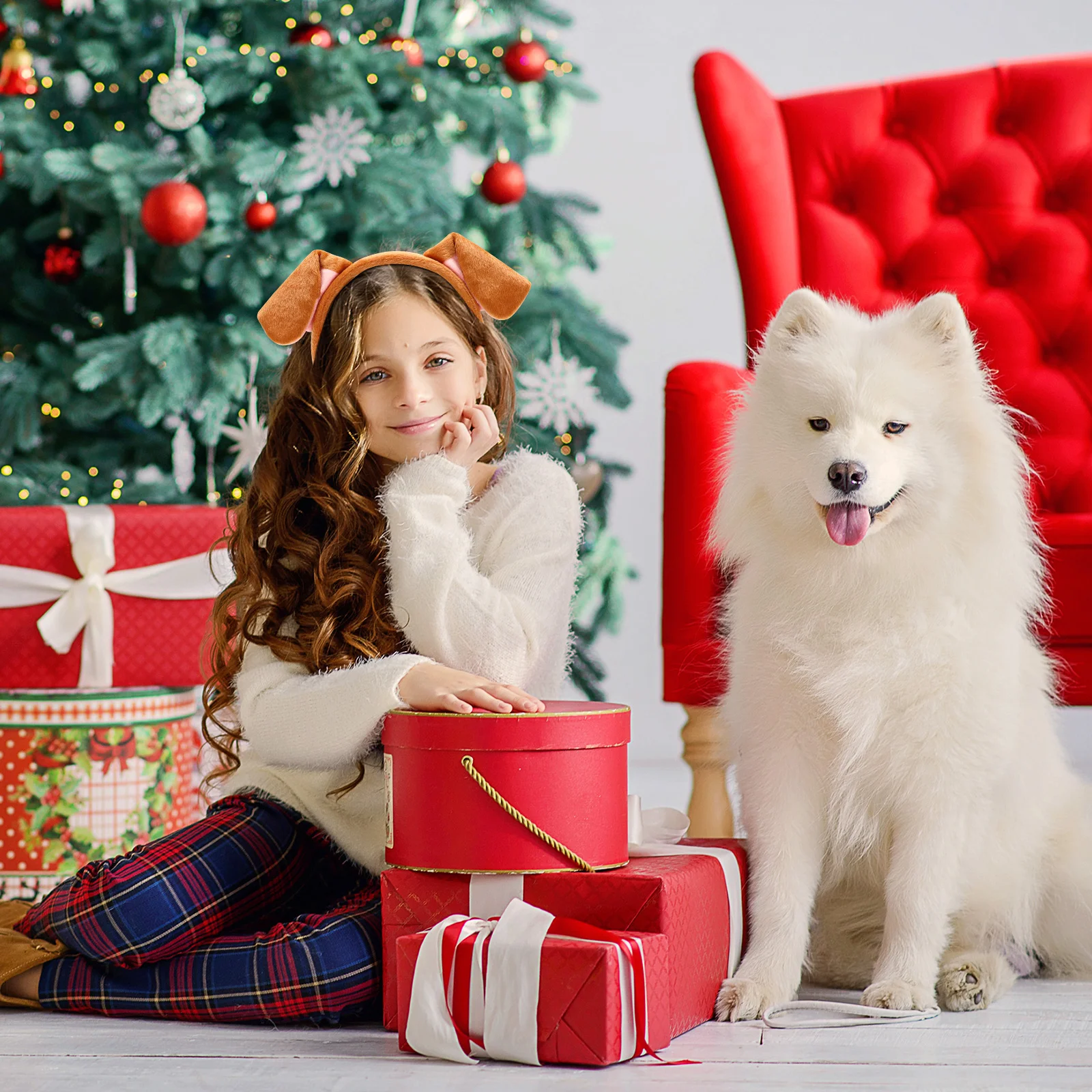 Welpen-Stirnband, Haarschmuck für Mädchen, Hund, Tierohren, Stirnbänder, Kinder, Frauen, Party