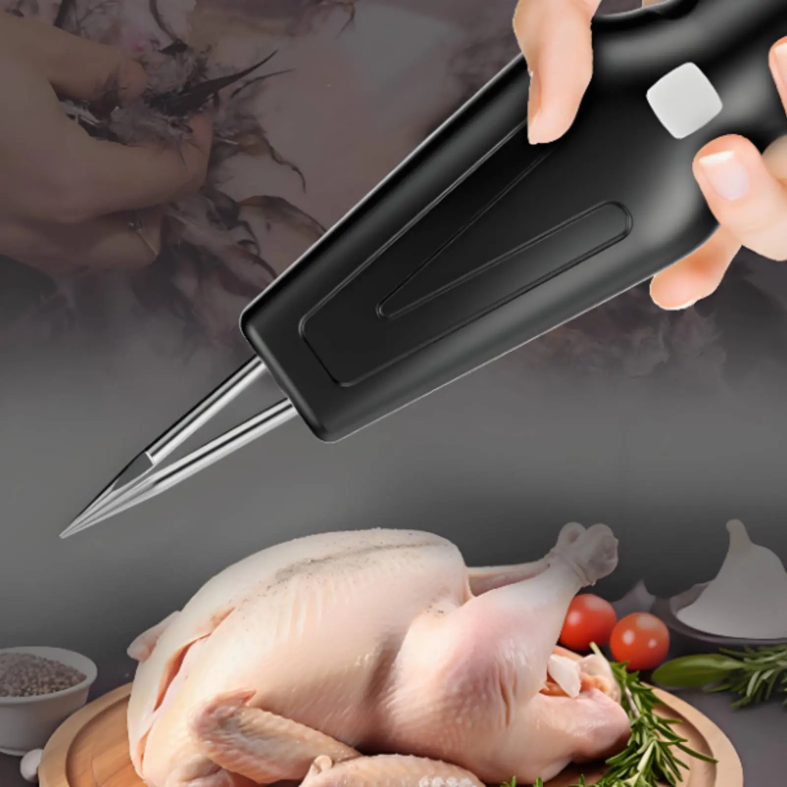 

Chicken Plucker Machine Battery-Powered Chicken Defeathering Machine Handheld Fowl Plucker Cordless & Corded Use for Butchers