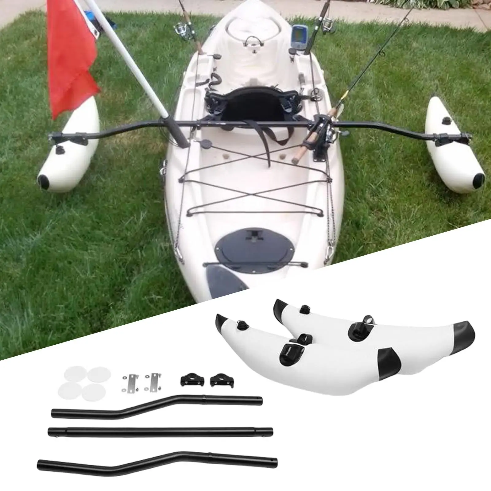 Kayak Stabilization System Inflatable Outrigger Float Rods Paddling Sailing Repair Patches Mount Bar Accessories Equipment