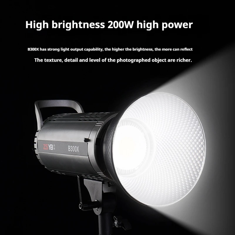 ZSYB B300X Dual-color 200W RGB LED Video Light 3200K-5600K Photography Fill Light APP Control Studio Portrait Photo Camera Light