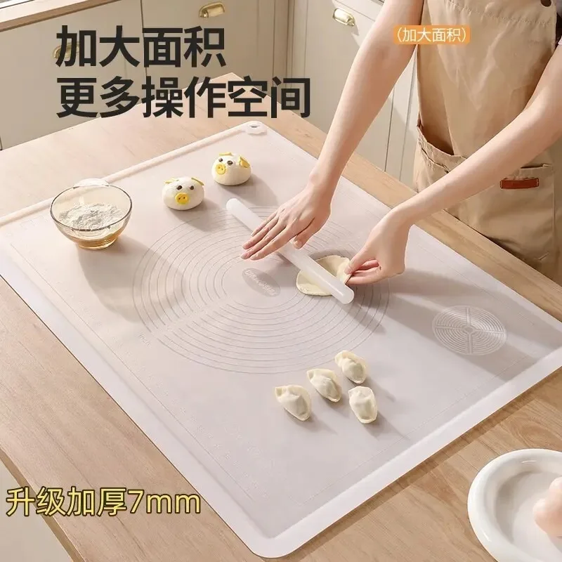 Platinum Silicone Kneading Mat, Food Grade Non-stick Odorless Dough Mat for Baking