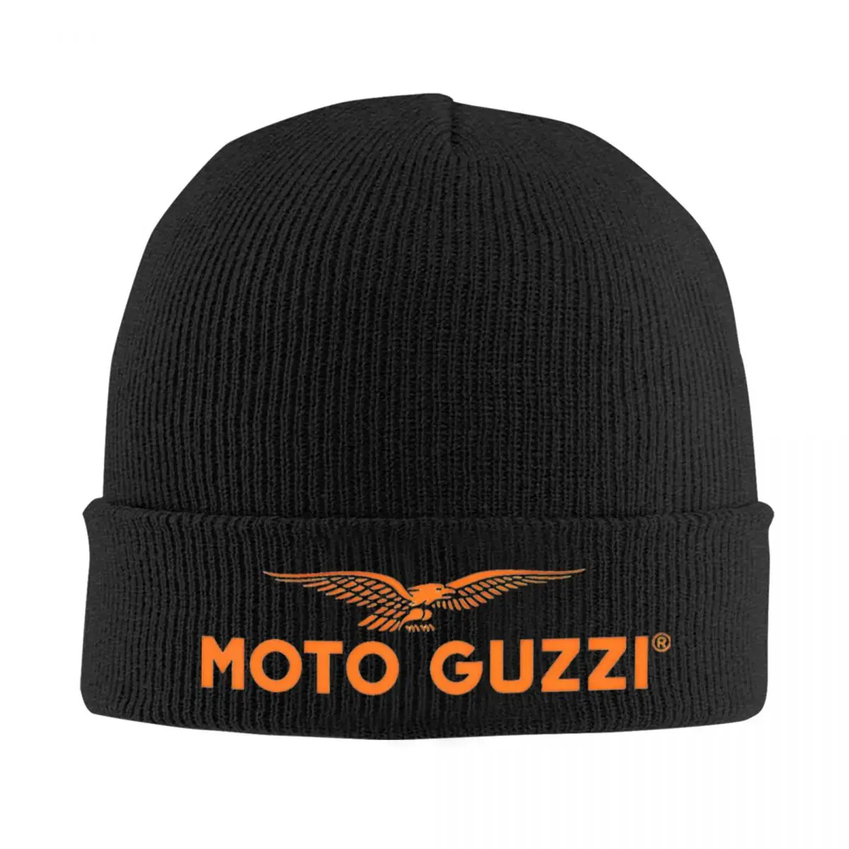 Gorro de Moto Guzzi naranja, gorros de punto, gorro cálido Unisex, Otoño e Invierno