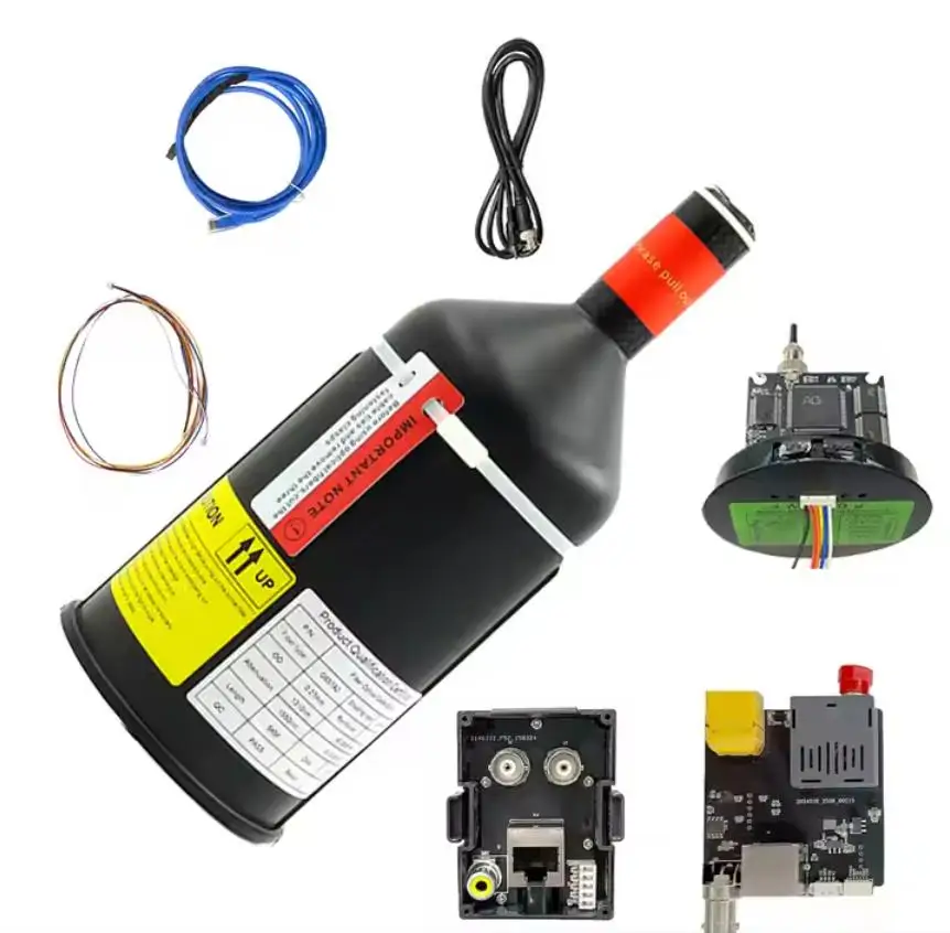 FPV Optical fiber Drone image transmission module 3km/5km/10km/15km/20km/30km 0.27mm Sky End And the Ground End Module Kits