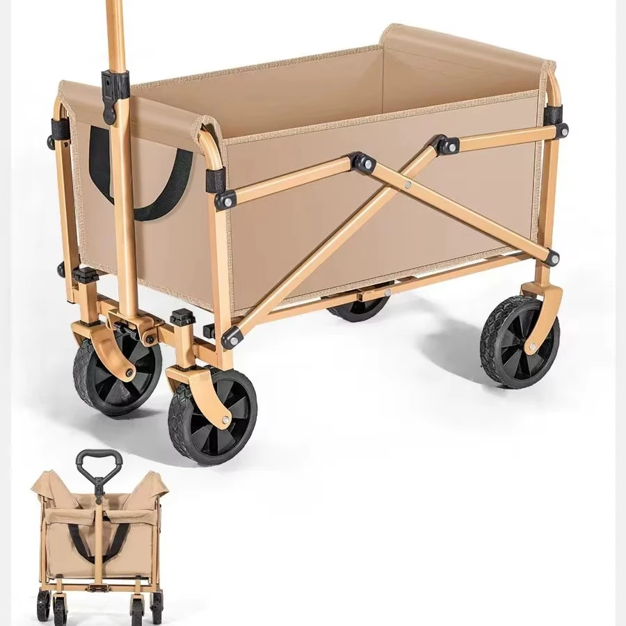 Heavy duty four-wheel folding trolley ATV, suitable for camping outdoor activities, foldable design, OEM support