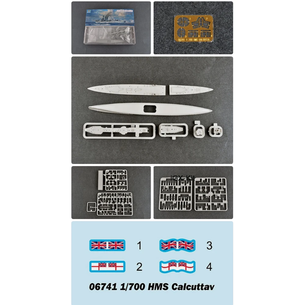 

Trumpeter 06741 1/700 Scale HMS Calcutta Carlyle Class Light Cruiser Ship Hobby Assembly Plastic Model Building Kit