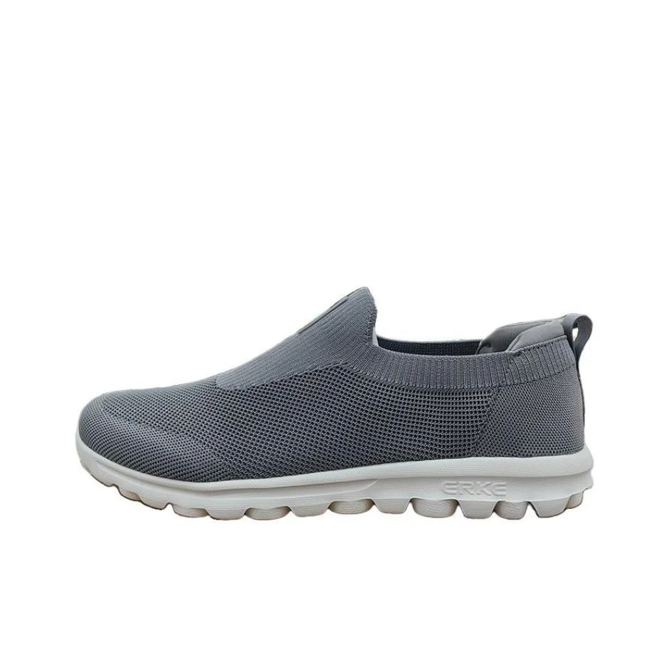 Erke Breathable Lightweight Breathable And Lightweight Low top Casual Shoes Men's Gray 11124214114-102
