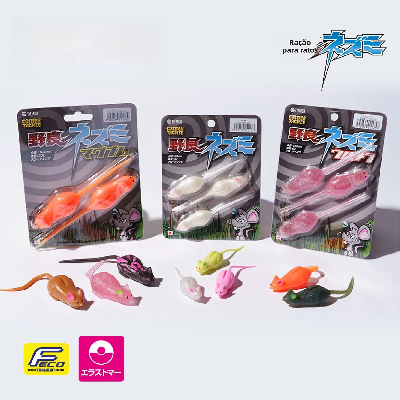 Isca Artificial TIEMCO Ecológica Tipo Rato para Pesca de Robalo em Superfície - Fabricante Japonês para Lagos e Rios