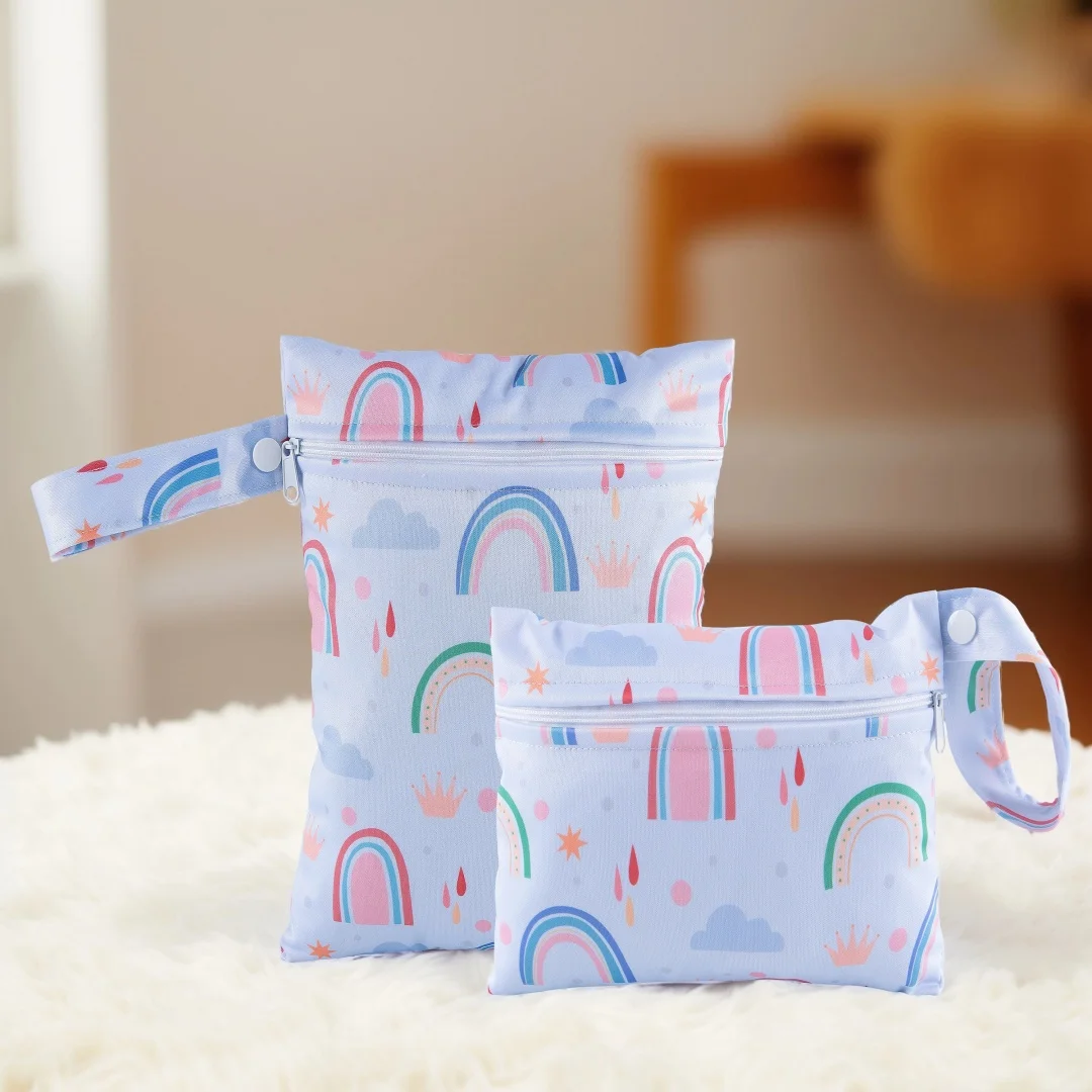 

2 шт. двухсекционный мешок для влажной и сухой уборки, многофункциональное многоразмерное влажное хранилище, подгузники для детских принадлежностей, предметы для плавания, хранилище косметики