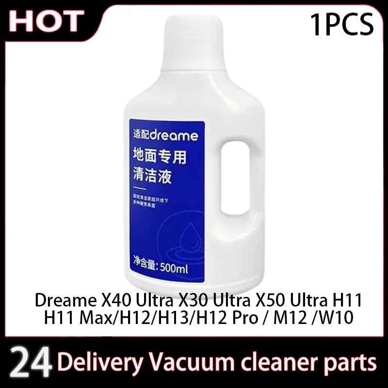 Líquido de Limpeza para Dreame X40 Ultra/X30 Ultra/X50 Ultra/H11/H11 Max/H12/H13/H12 Pro/M12/W10, Acessórios de Limpeza 500ml
