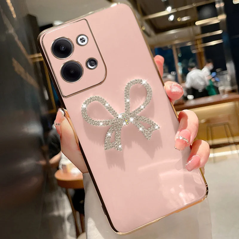 

Plating Bling Cute Bow Case For Motorola E13 E20 E22 E32 G30 G40 G60 G60S G52 G73 G72 G7 G8 G9 Play Diamond Silicone Cover Caqa