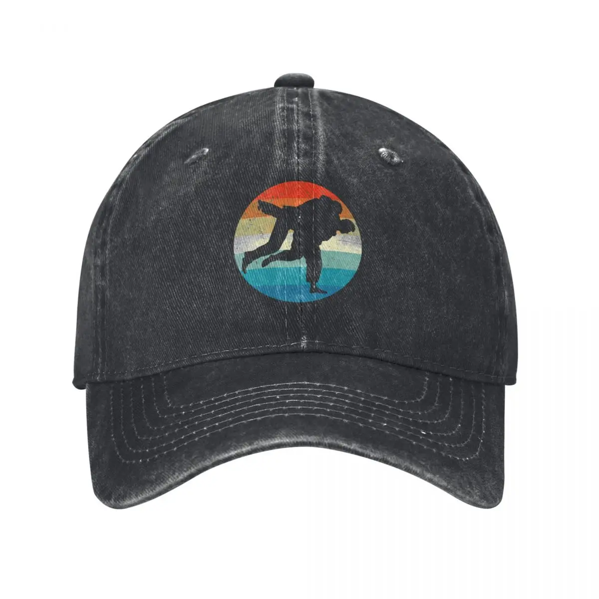 

BJJ Brazilian JiuJitsu Retro Vintage Sunset Baseball Cap dad hat hiking hat derby hat Visor Hats Man Women's