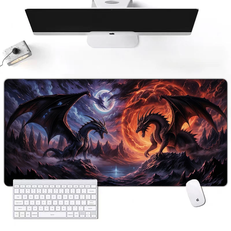 

Black Gaming mouse pad PC Computer Office Accessories Rubber non-slip Gaming Speed Keyboard Office rubber desk HD mat rug XXL