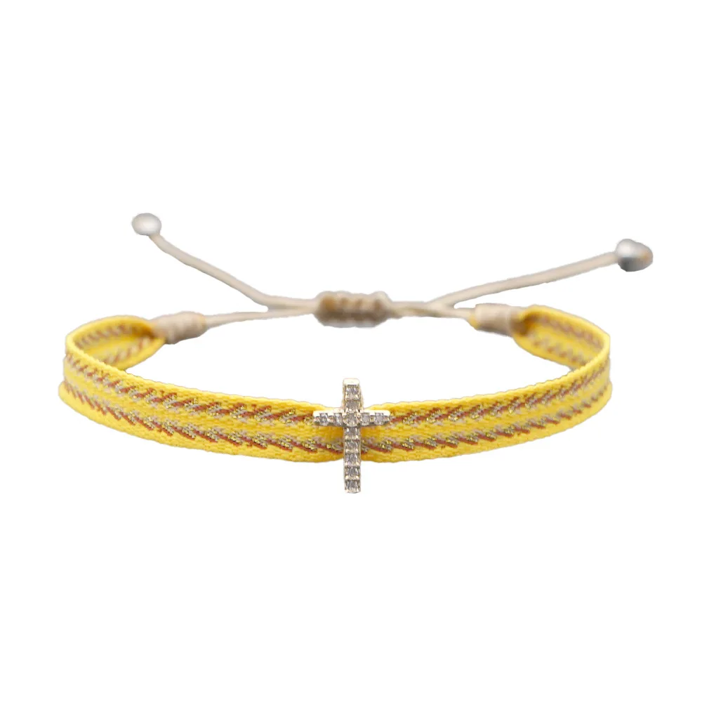 KKBEAD Handgewebtes, umweltfreundliches Stoffarmband für Frauen, verstellbar, Boho-Freundschaftsgeschenk, Yoga-Schmuck, kolumbianisches Makramee-Pulsera – Detail 3