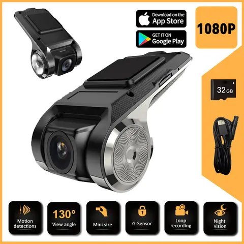 USB Dash Cam HD 1080P Car DVR Camera ADAS Car Dash Cam Android Player Navigation Dashcam Night Vision Driving Monitoring Recorde