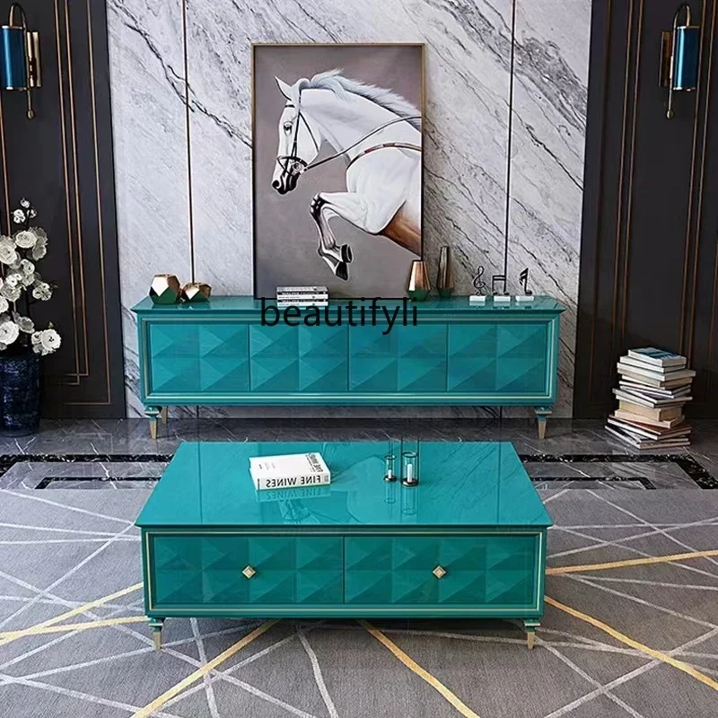 Cy American الخشب الصلب الحديثة بسيطة وخفيفة فاخرة غرفة المعيشة مدخل خزانة الديكور قاعة خزانة غرفة نوم كابينة التخزين #5