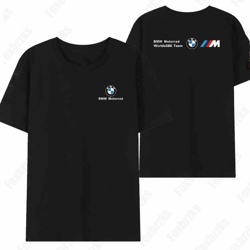 

2025 BMW Logo Spring/Summer 3D Printed Men's Outdoor Motorcycle O-neck Hoodie Harajuku Top Extra Large Short Sleeve T-shirt BMW