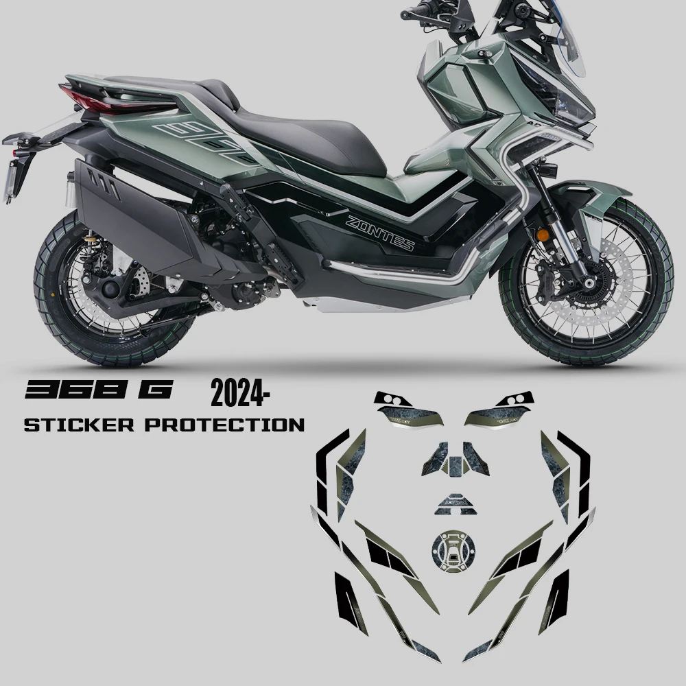 

Для Zontes 368 G 2025 3D наклейка из эпоксидной смолы, комплект защиты бака мотоцикла, устойчивая к царапинам наклейка, противоскользящая наклейка