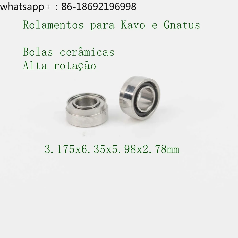 100pcs Handpiece Dental  Bearings SR144TLKZWN 3.175x6.35x5.98x2.78mm for KV505/605/625/636