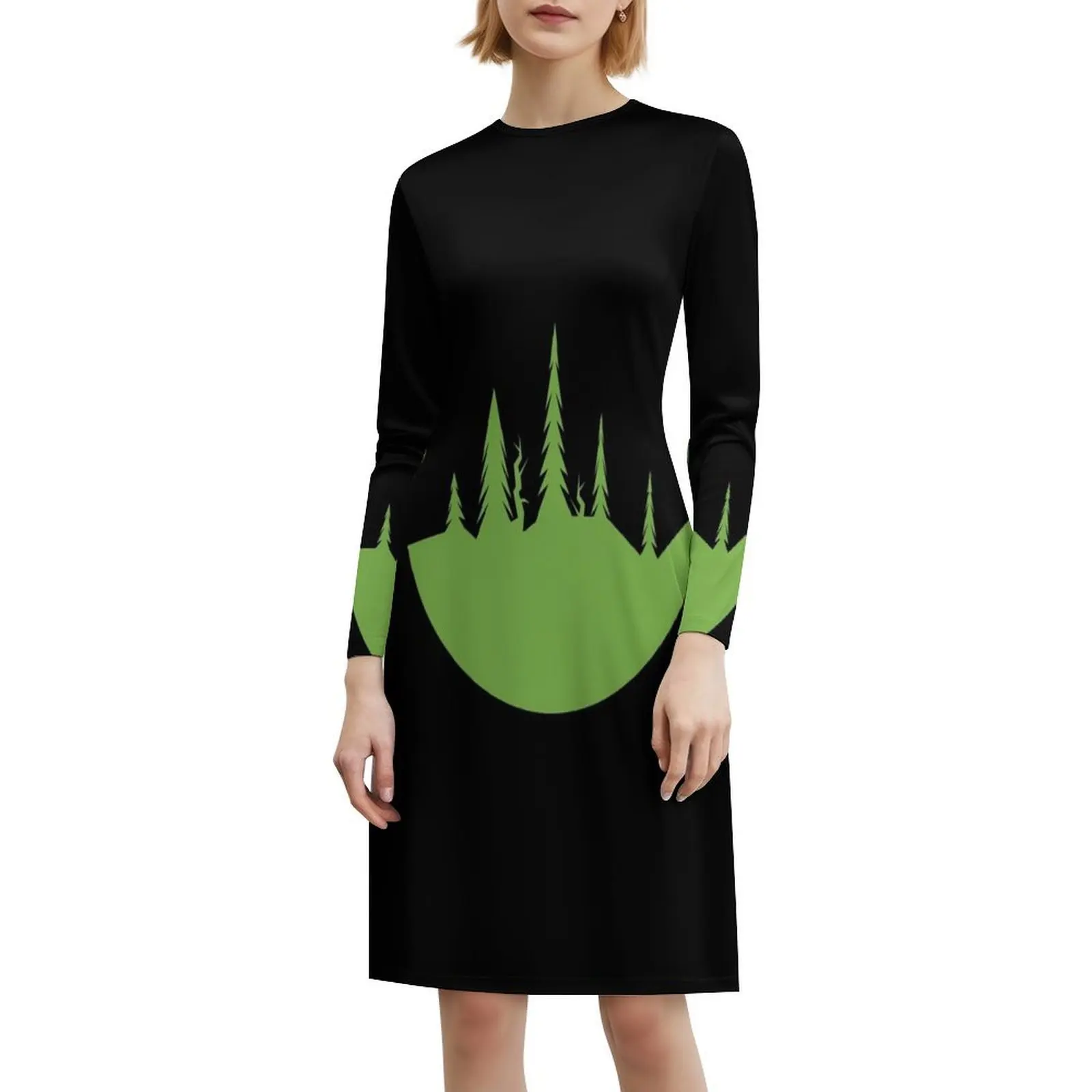 فستان Forest Fishbowl Bright Ii بخط عنق على شكل قلب، فستان أنيق للحفلات الصيفية للنساء، الغابات الأرضية، الحفاظ على البيئة الطبيعية #6