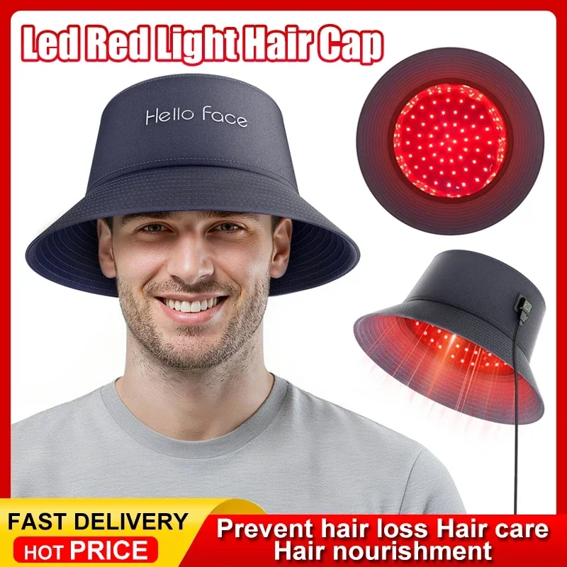 2025 جديد قبعة بحافة 336 قطعة أضواء LED غطاء نمو الشعر لتساقط الشعر الضوء الأحمر 660nm ضوء الأشعة تحت الحمراء 850nm Led غطاء الشعر الضوء الأحمر