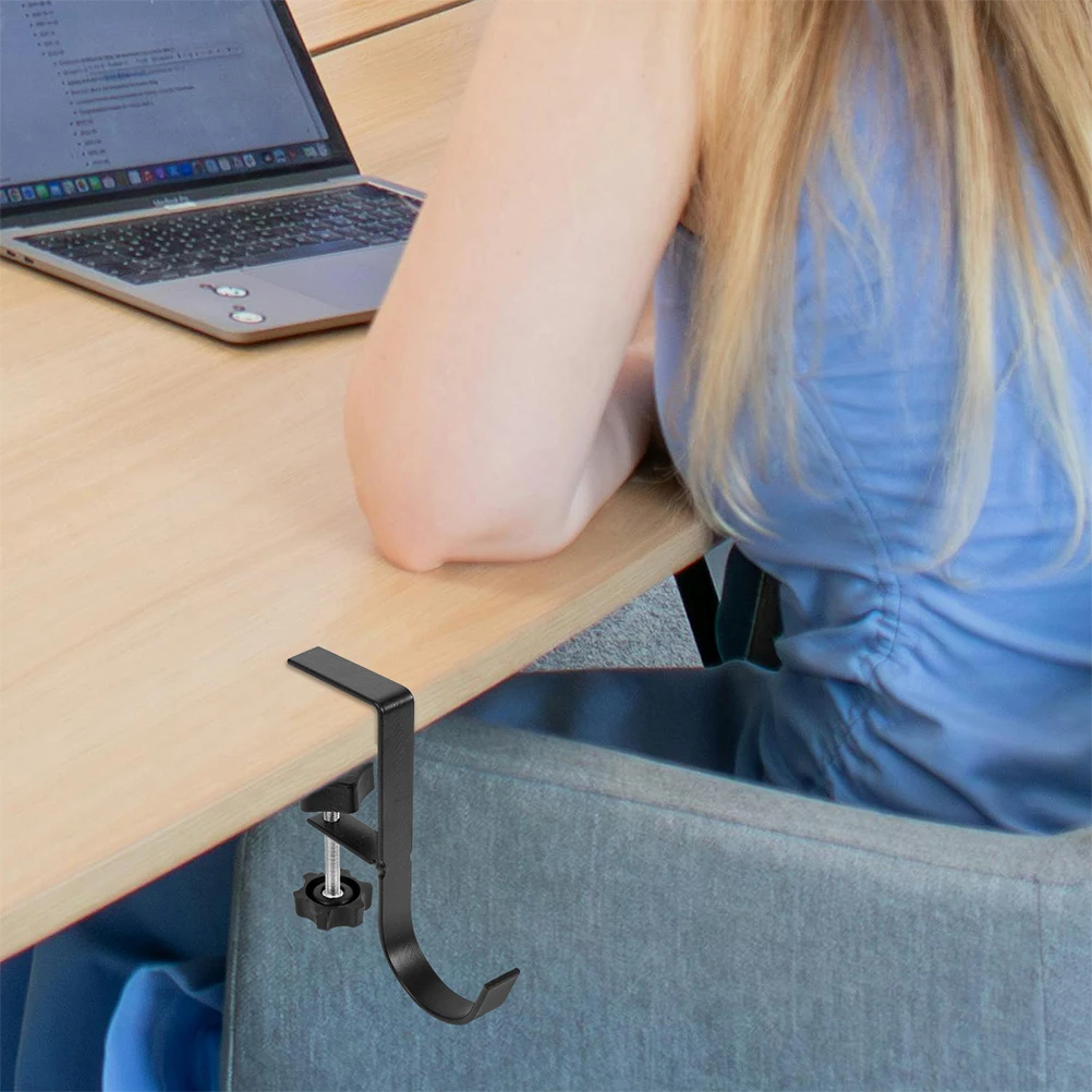 

2pcs Bag Hooks For Door Table Closet Backpack Clamp Desk Shelf Student Purse Hanger Stainless Steel Under Desk Handbag