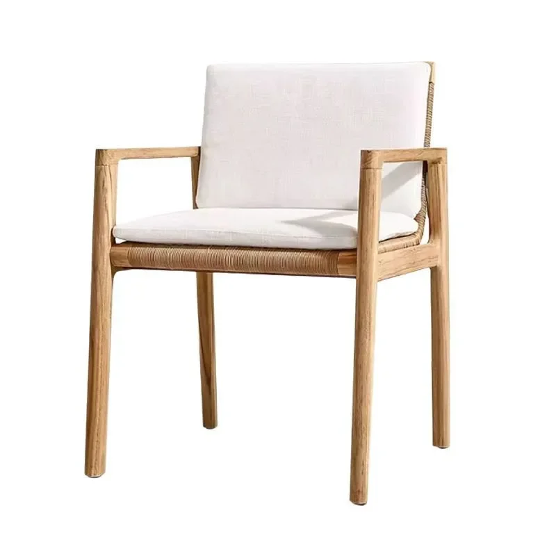 

Outdoor anti-corrosive solid wood casual dining table and chair combination villa sun room courtyard pavilion modern simplicity