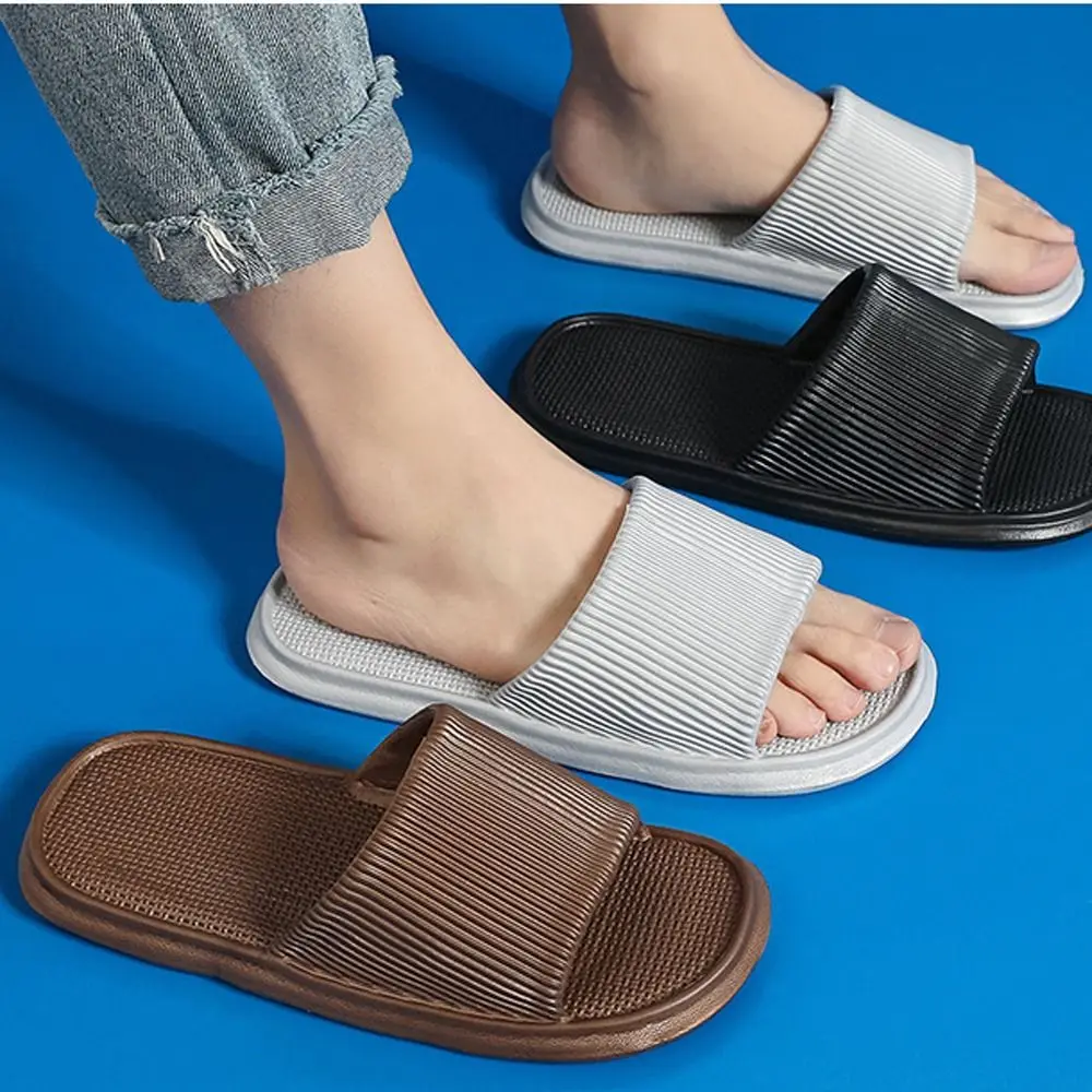 

Fashion Thick Platform Slippers Soft Sole Slide Sandals Couple Non-slip Flip Flops Beach Shoes Simplicity Unisex House Shoes