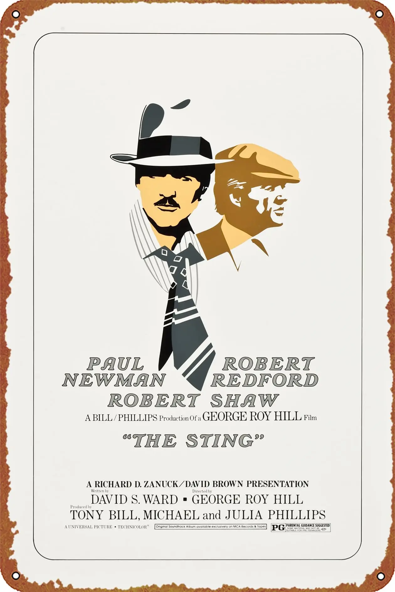 The Sting (1973) Classic Movie Tin Sign Vintage bar Man cave Cafe Garage Home Wall Decoration Sign 8x12 inch