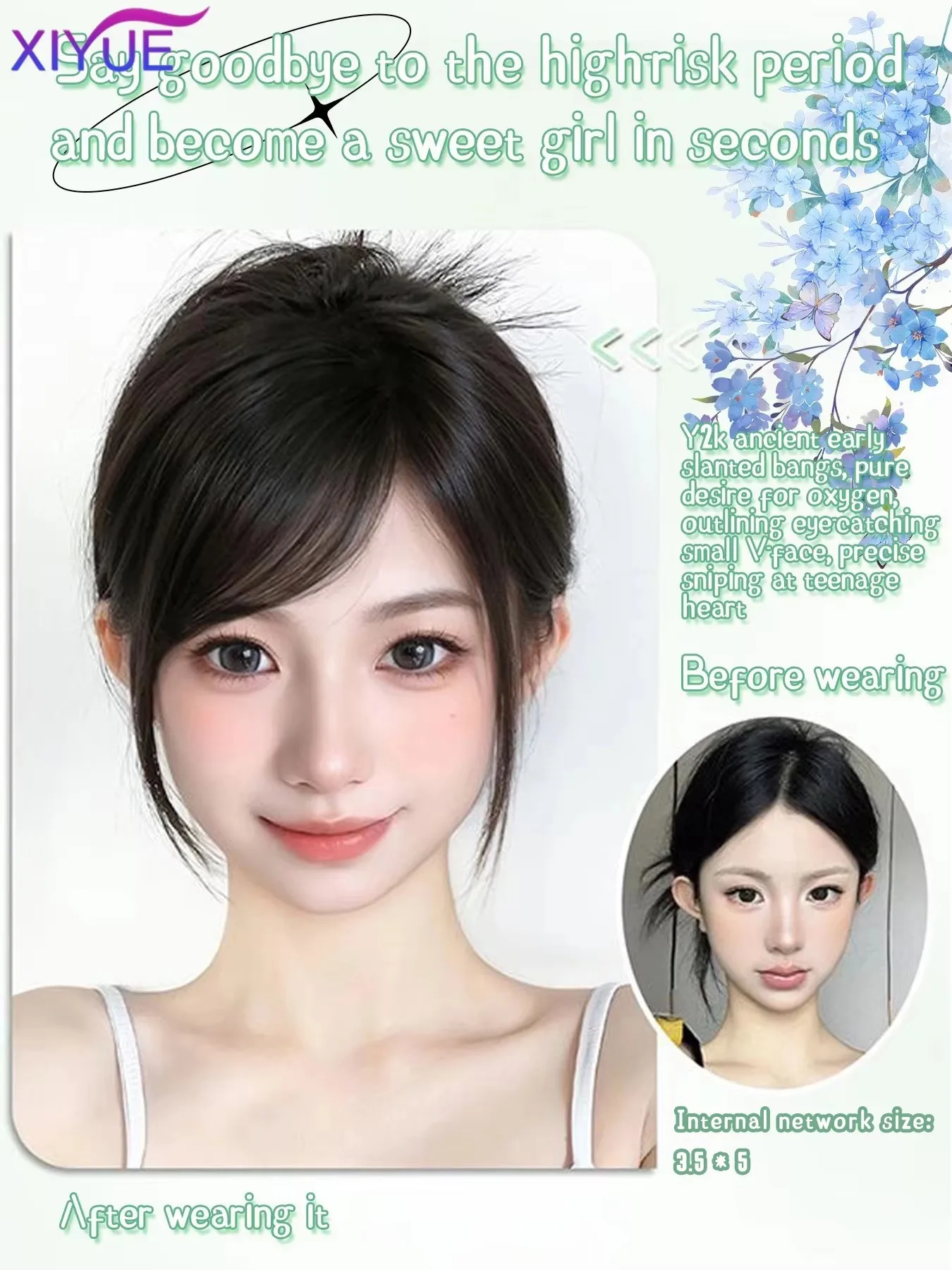 Imagen 4: Flequillo sintético para mujer, mini flequillo postizo, extensión de cabello negro y marrón para niñas XYUE