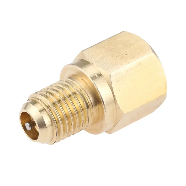 1 szt. R134A zbiornik czynnika chłodniczego/adapter pompy próżniowej do adaptera montażowego R12 AC z rdzeniami zaworów 1/2 "ACME do 1/4" męskiej klimatyzacji