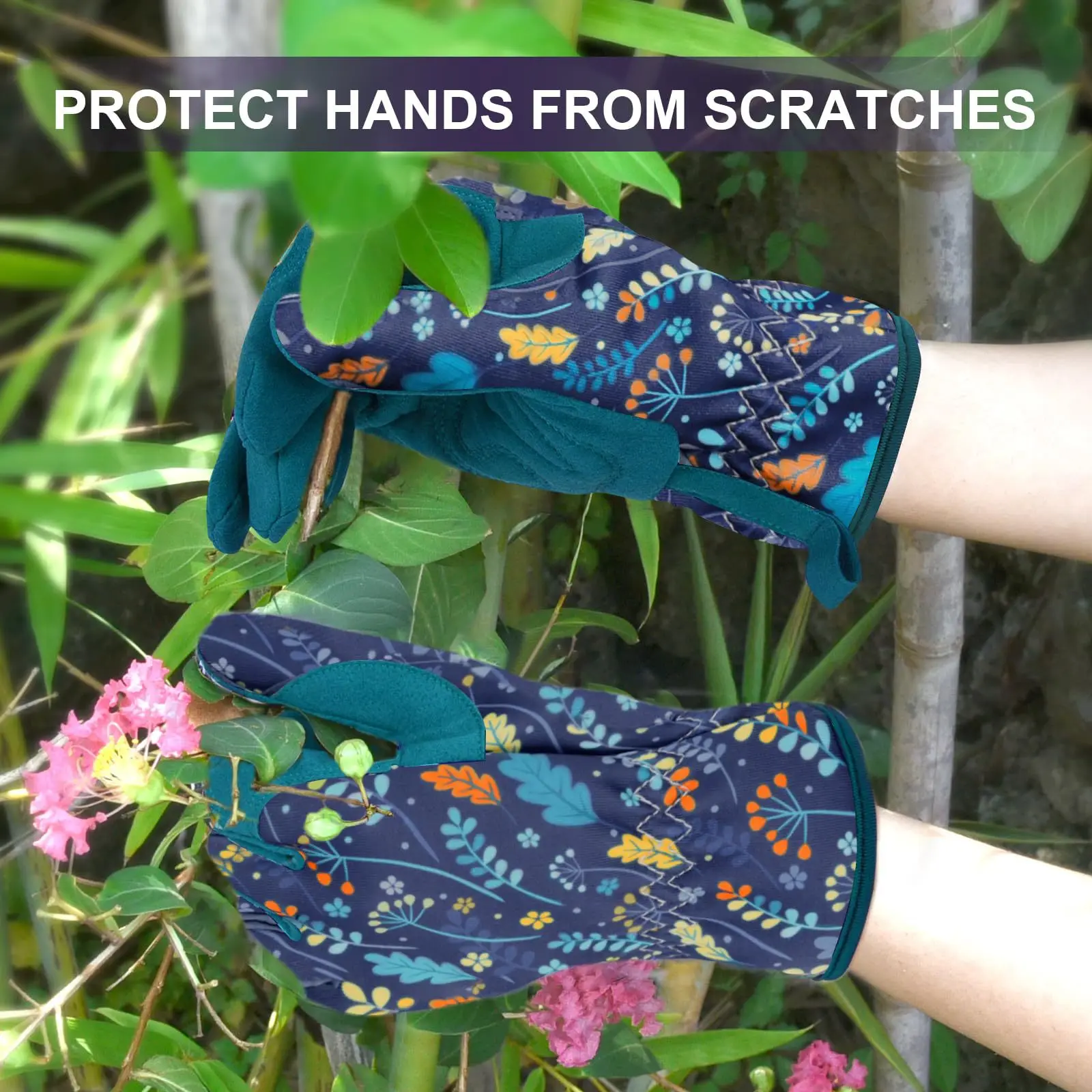 Women's Synthetic Leather Gardening Gloves New Style Pruning & Yard Work Gloves Durable Hand Protection for Courtyard Care
