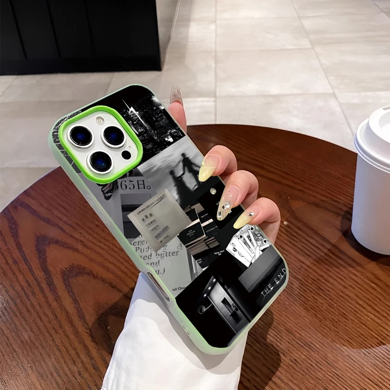 

Magnet Fashion Magazine Splicing Couples Backs Pattern Phone Case For IPhone 16 15 14 13 12 11 PROMAX Silcone Phone Case Cover