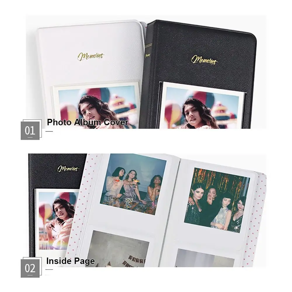 64 Pockets Instant Camera Photo Album Card Organizer 5 inch Picture Storage Case for Polaroid 600/Fujifilm Instax W210/W300