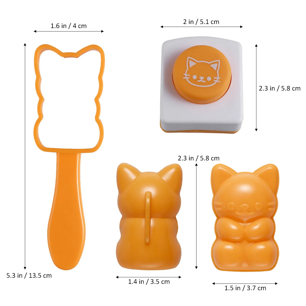 Cat Shape Rice Ball Mold Set DIY Onigiri Maker Sushi Mold Roasted Seaweed Embossers for Kids Party Lunch Onigiri Maker