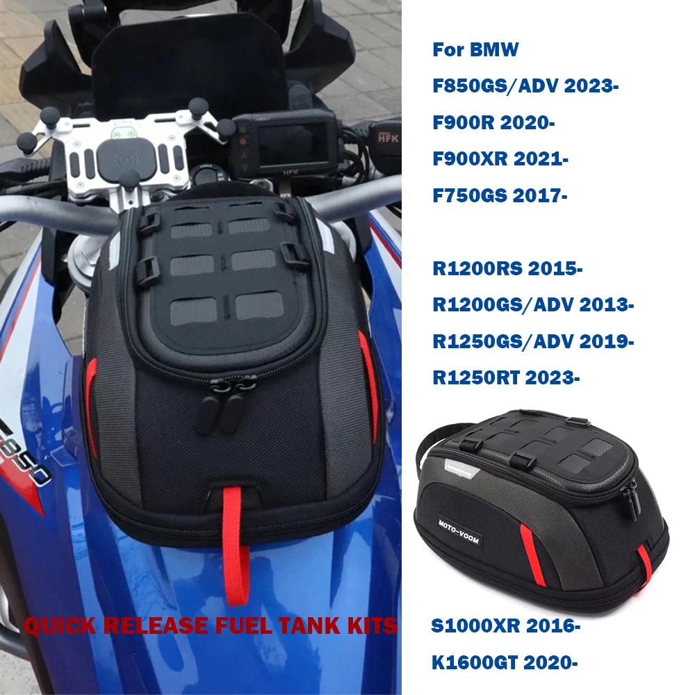 

For F850GS/R 1200GS1200RT/R 1250 GS ADV F750 F900 XR Motorcycle Quick Release Tank Bag Magnetic Tank Bag S1000XR