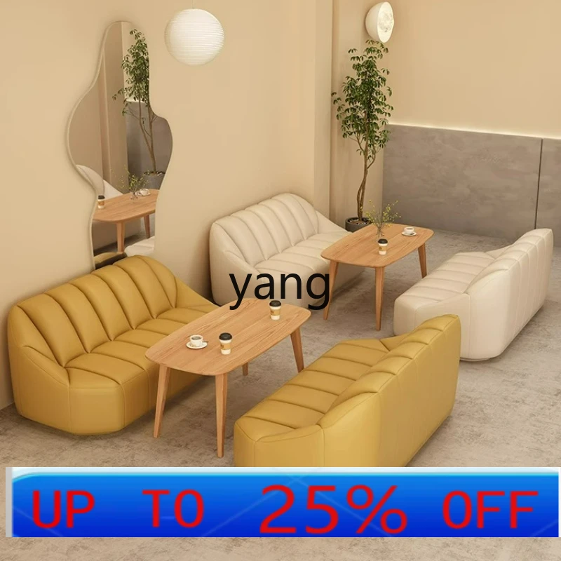 

LTT dessert milk tea shop negotiation table and chair combination book bar baking shop leisure sofa