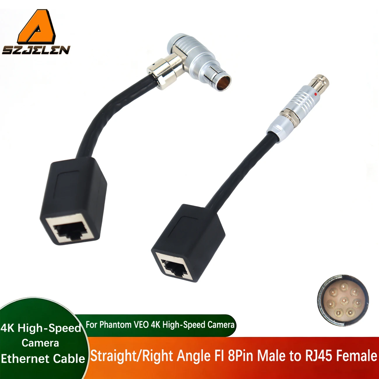 

Ethernet Data Transmission Cable Fischer 8-Pin to RJ45 Female For Phantom VEO-S | UHS | T Series | v2640 Onyx | Flex4K Camera