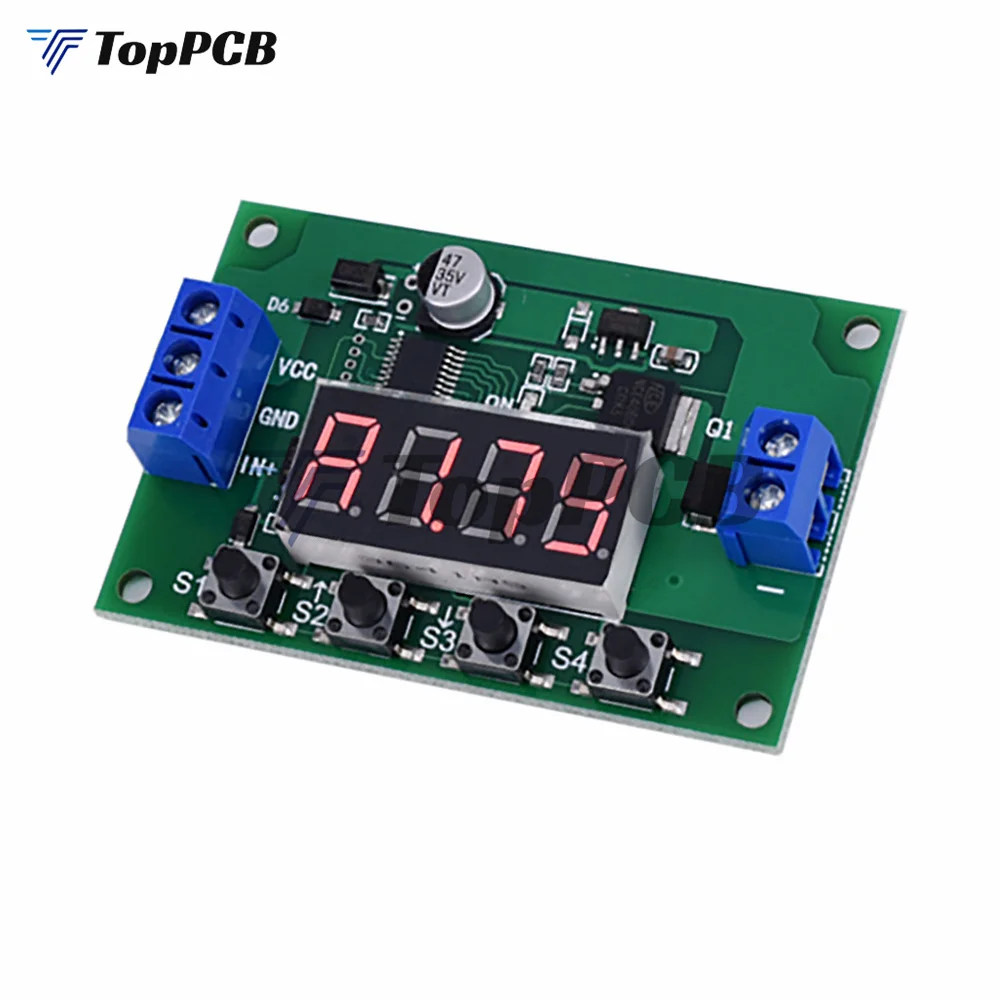 Relé de retardo de tiempo DC 5-30V LED temporizador Digital interruptor de Control ciclo de atenuación gatillo módulo de relé de retardo placa de relé de tiempo 12V 24V