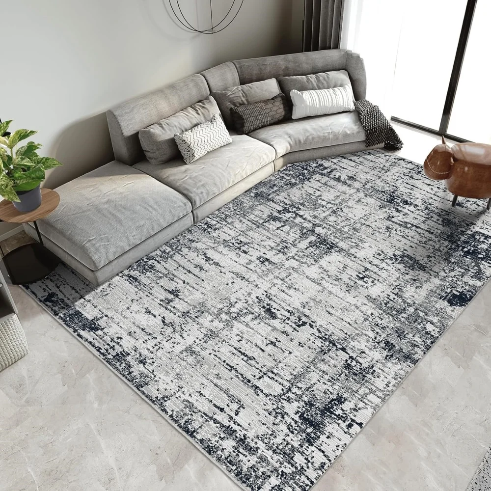 

Area Rug 8x10ft Washable Rugs for Living Room Bedroom Office Nursery Distressed Abstract Area Rug