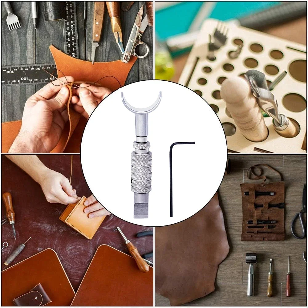 1 szt. Nowa stal nierdzewna 360 stopni obrotowy trwały nóż do grawerowania skóry urządzenie do majsterkowania rzemiosło rzeźba narzędzia tnące
